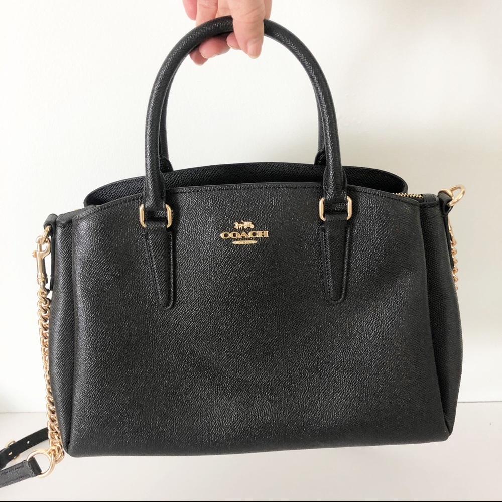 Coach Crossgrain Md Sage Carryall Bag Black NWOT